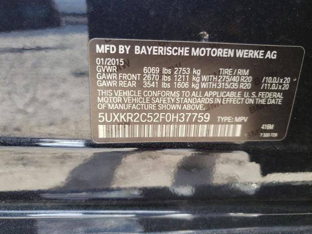 2015 BMW X5 SDRIVE3 - 5UXKR2C52F0H37759