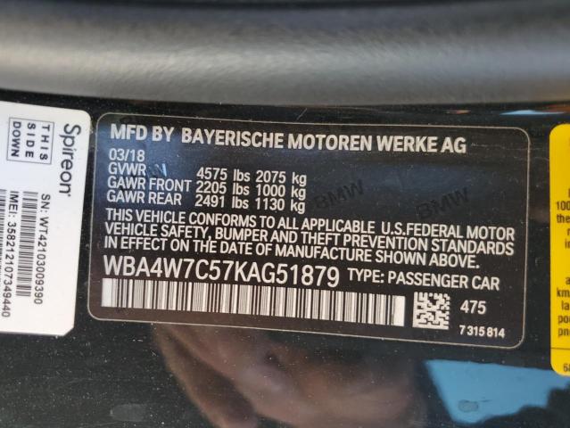 2019 BMW 440I WBA4W7C57KAG51879