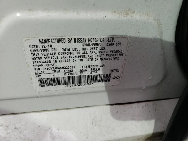 2019 INFINITI Q50 PURE - JN1CV7AR4KM320067