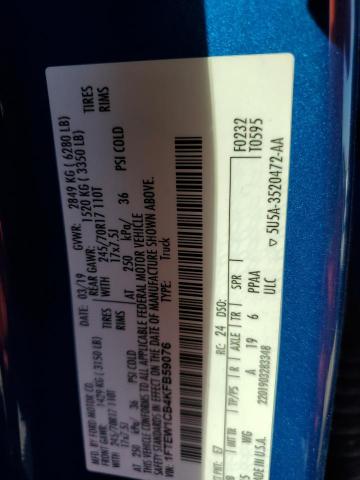 2019 FORD F150 SUPER 1FTEW1CB4KFB59076