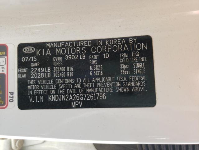 KNDJN2A26G7261796 KIA SOUL