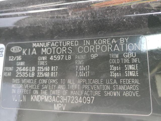 KNDPM3AC3H7234097 KIA Sportage Lx