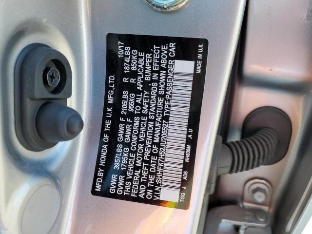 2018 HONDA CIVIC EX SHHFK7H52JU205527