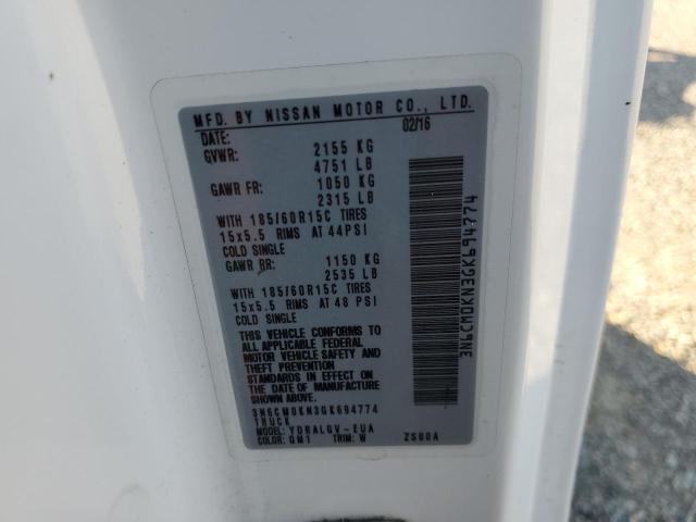 3N6CM0KN3GK694774 Nissan NV200 2.5S