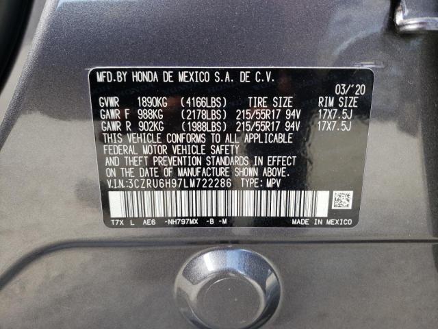2020 HONDA HR-V TOURI 3CZRU6H97LM722286