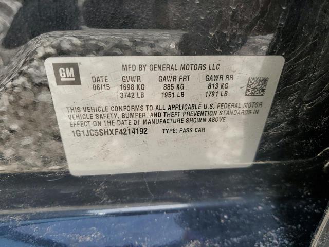 2015 CHEVROLET SONIC LT - 1G1JC5SHXF4214192