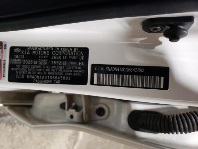KNADN4A31G6645893 KIA RIO EX