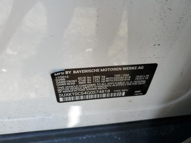 2016 BMW X5 XDR40E - 5UXKT0C54G0S74818