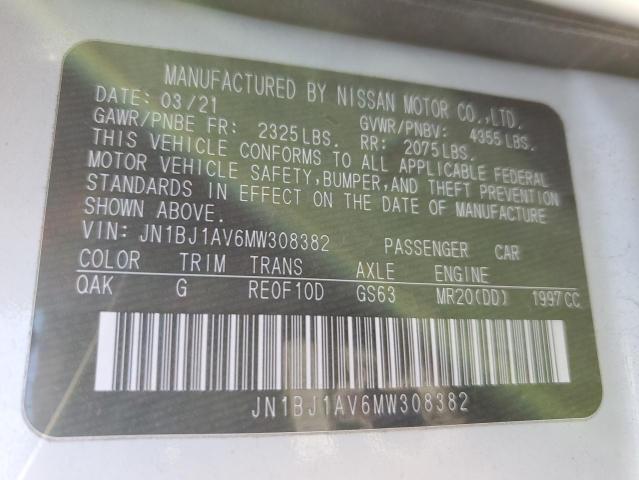 2021 NISSAN ROGUE SPOR - JN1BJ1AV6MW308382