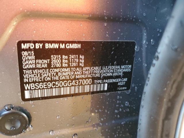 2016 BMW M6 GRAN CO - WBS6E9C50GG437000