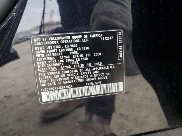 2018 VOLKSWAGEN ATLAS SE - 1V2CR2CA5JC547024