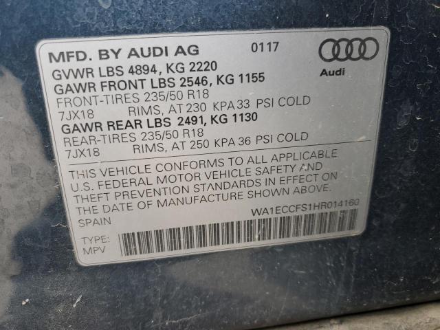 2017 AUDI Q3 PREMIUM - WA1ECCFS1HR014160