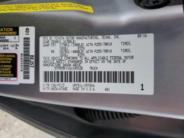 2016 TOYOTA TUNDRA DOU - 5TFRM5F1XGX109320