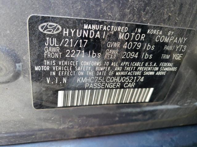 2017 HYUNDAI IONIQ SEL - KMHC75LC0HU052174