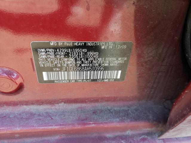 JF1GE6B68AH510996 Subaru Impreza 2.5i Premium