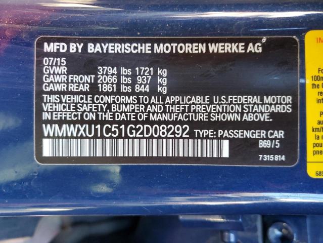 WMWXU1C51G2D08292 Mini Cooper
