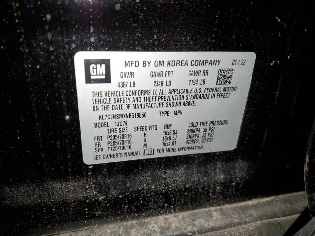 2022 CHEVROLET TRAX LS - KL7CJNSMXNB519850