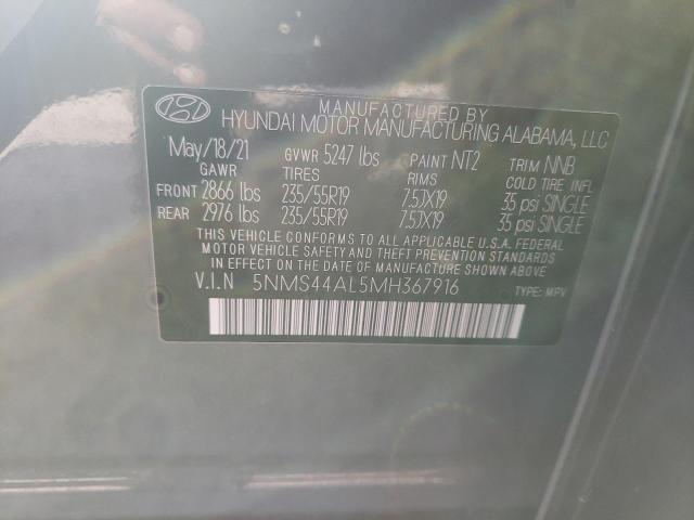 2021 HYUNDAI SANTA FE L - 5NMS44AL5MH367916