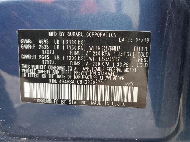 4S4BSAFC8K3350371 Subaru Outback 2.5i Premium