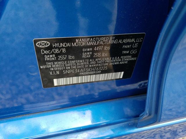 2019 HYUNDAI SONATA LIM - 5NPE34AF5KH763225