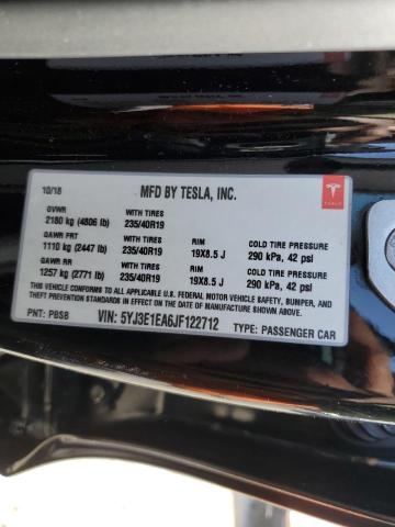 5YJ3E1EA6JF122712 Tesla MODEL 3