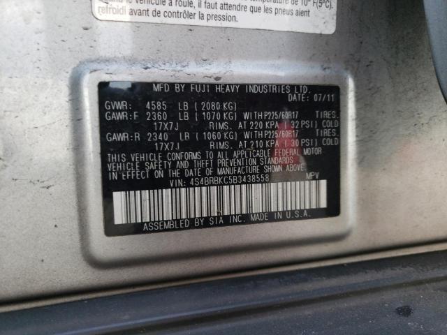 4S4BRBKC5B3438558 Subaru Outback 2.5i Limited