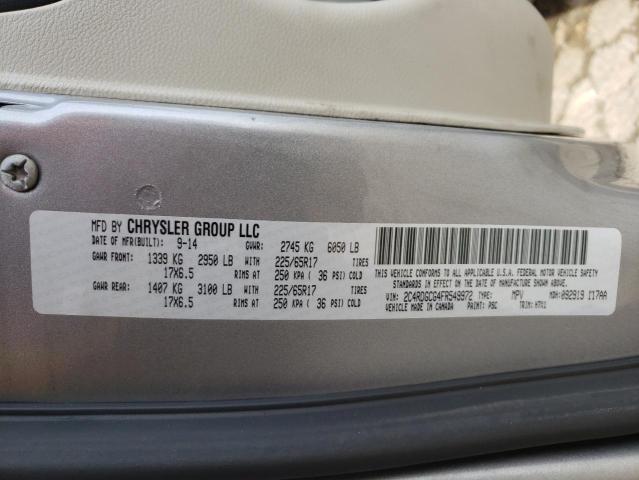2015 DODGE GRAND CARA 2C4RDGCG4FR549972
