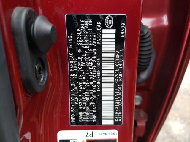 2017 TOYOTA CAMRY XSE - 4T1BK1FKXHU581668