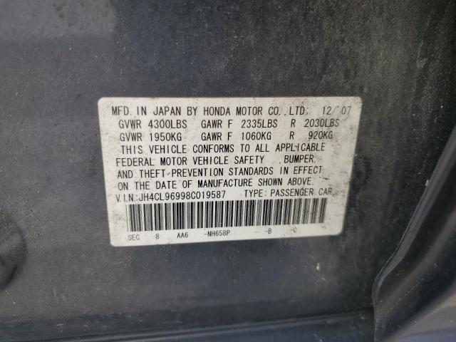 JH4CL96998C019587 Acura TSX