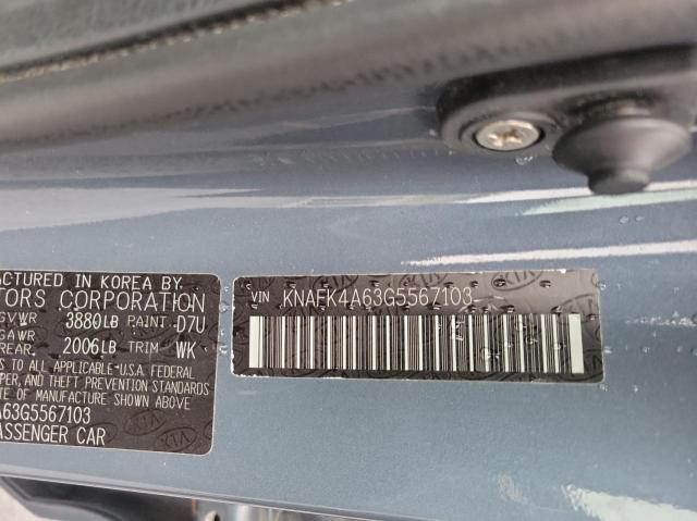 KNAFK4A63G5567103 KIA FORTE LX