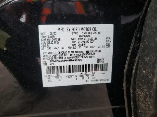 2022 FORD EDGE ST - 2FMPK4AP9NBA56323