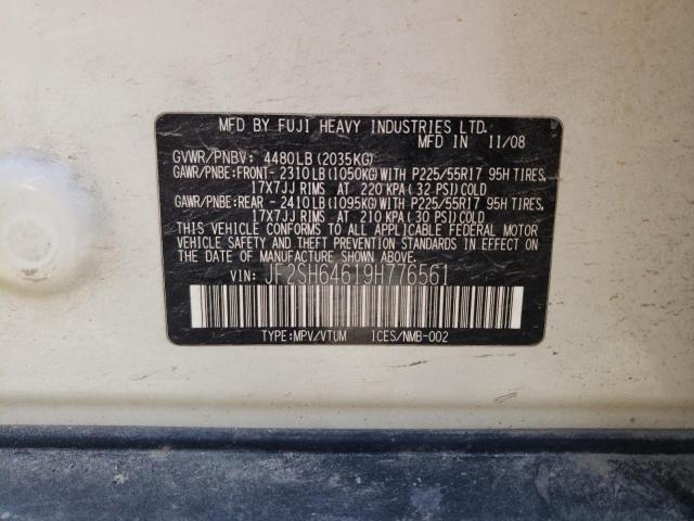 JF2SH64619H776561 Subaru Forester 2.5x Limited