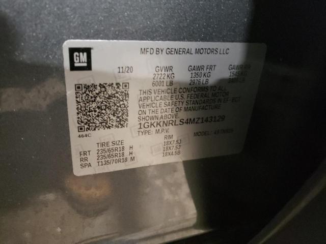 1GKKNRLS4MZ143129 GMC ACADIA SLE