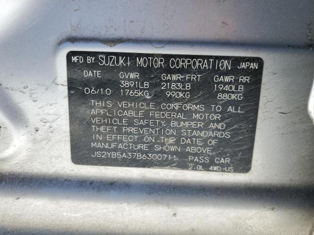 JS2YB5A37B6300711 Suzuki SX4