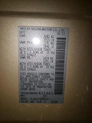 5N1AR2MN4DC651465 Nissan Pathfinder