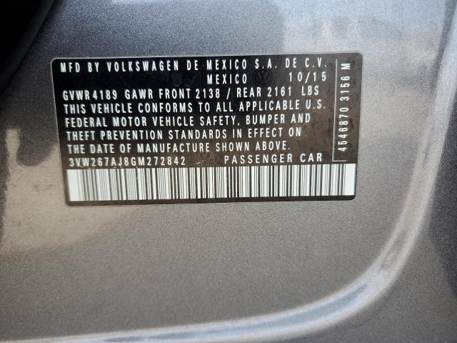 2016 VOLKSWAGEN JETTA S - 3VW267AJ8GM272842