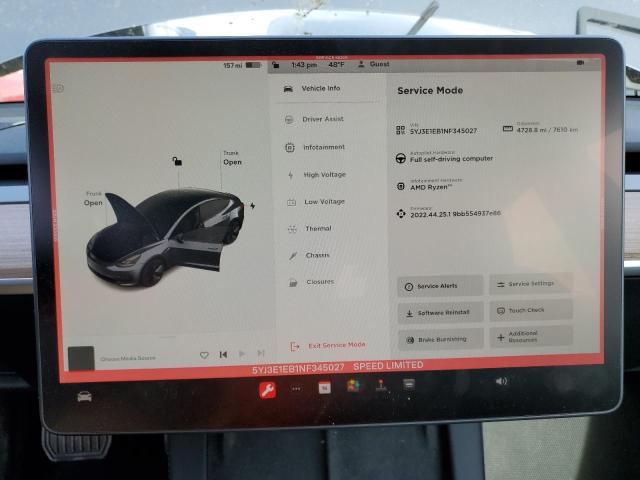 5YJ3E1EB1NF345027 Tesla MODEL 3