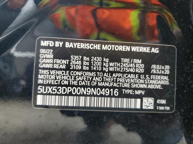 5UX53DP00N9N04916 BMW X3 Xdrive30i