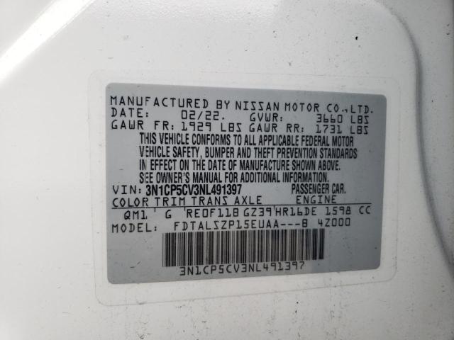 2022 NISSAN KICKS SV - 3N1CP5CV3NL491397