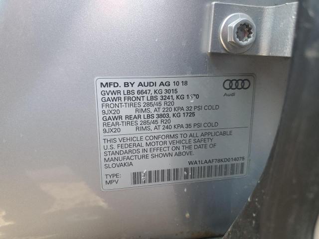 VIN WA1LAAF78KD014075 2019 Audi Q7, Premium Plus no.13