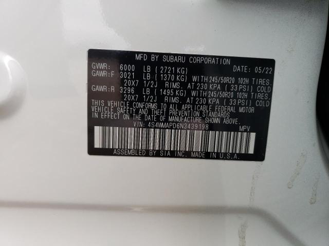 4S4WMAPD6N3439198 Subaru Ascent Limited