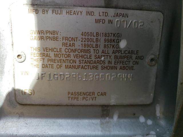 JF1GD29613G502944 Subaru Impreza Wrx