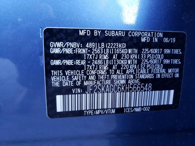 JF2SKAGC6KH566548 Subaru Forester Premium