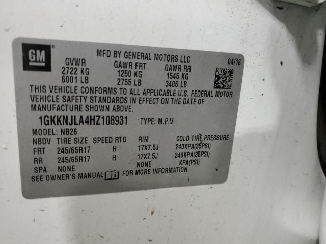 2017 GMC ACADIA SL - 1GKKNJLA4HZ108931