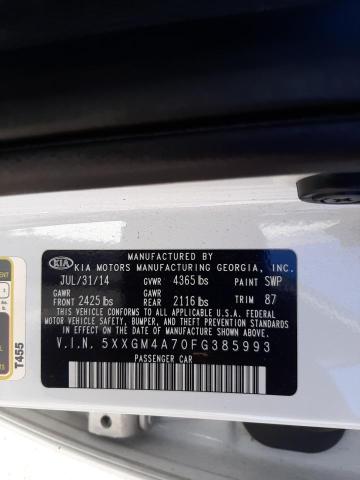 5XXGM4A70FG385993 KIA Optima Lx