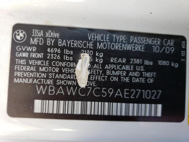 WBAWC7C59AE271027 BMW 335 XI