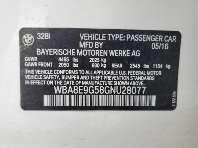 2016 BMW 328 I SULE - WBA8E9G58GNU28077