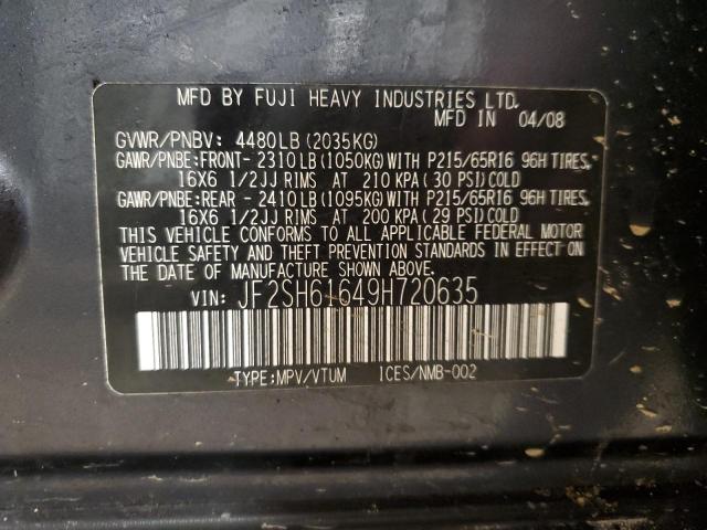JF2SH61649H720635 Subaru Forester 2.5x