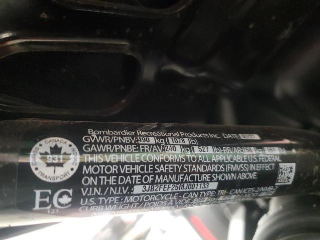 2021 CAN-AM RYKER - 3JB2FEF25MJ001133