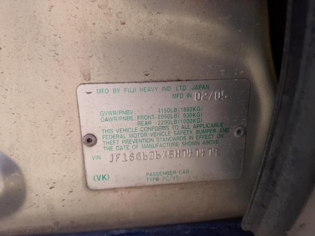 JF1SG636X5H747479 Subaru Forester 2.5x